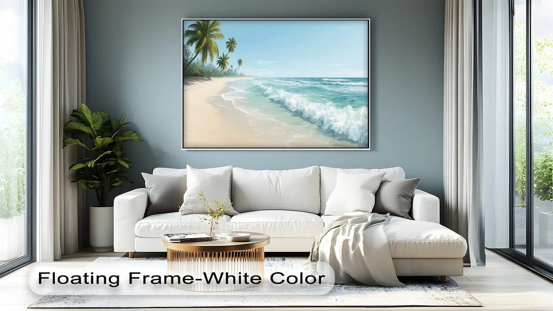 Tropical Calm – Palm Beach Ocean Horizon Canvas Print - MyPhotoStation