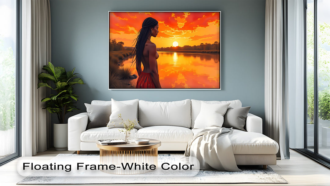 Golden Sunset Nude Woman – Erotic Canvas Art | Biggest Canvas