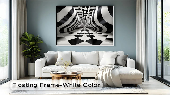 Tunnel of Illusions – Black & White Canvas Print - MyPhotoStation