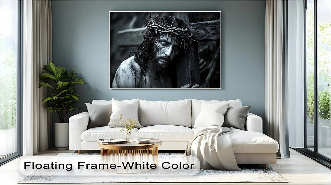 Crown of Suffering – Jesus Carrying the Cross Canvas Print - MyPhotoStation