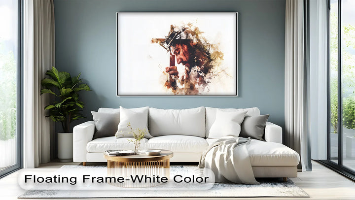 Burden of the Cross – Emotional Jesus Canvas Print