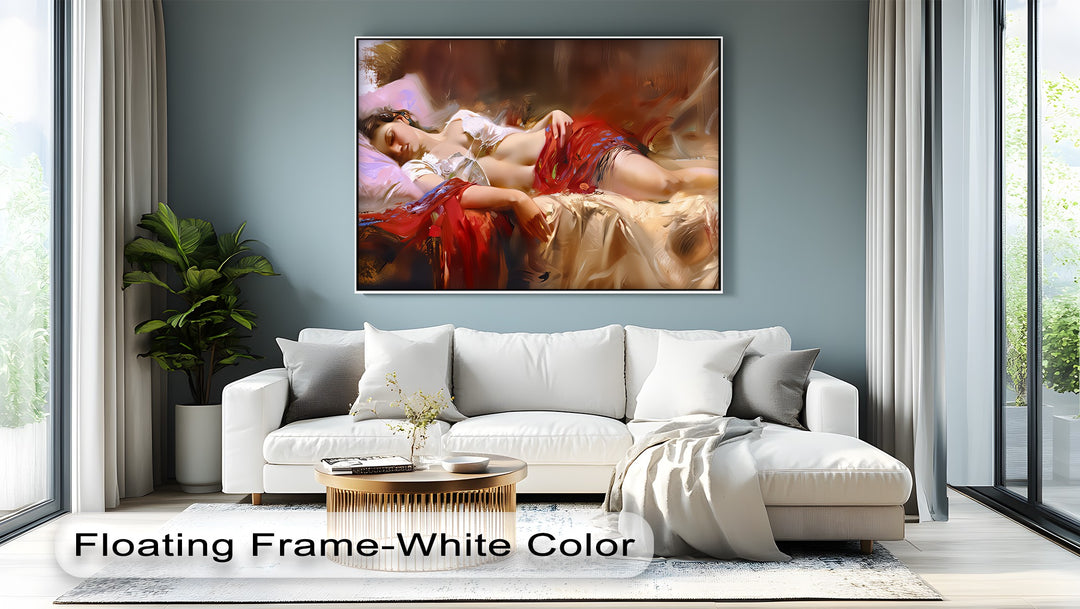 Velvet Repose – Erotic Abstract Canvas Print | Romantic Bedroom Wall Art