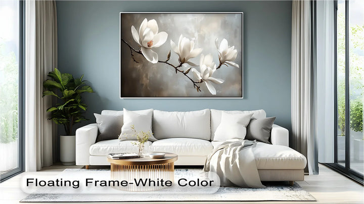 Serenity Magnolia – Elegant White Blossom Canvas Wall Art - MyPhotoStation
