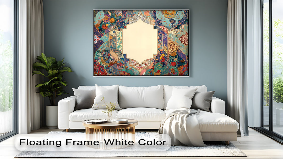 Persian Floral Mosaic Harmony – Persian Canvas Print