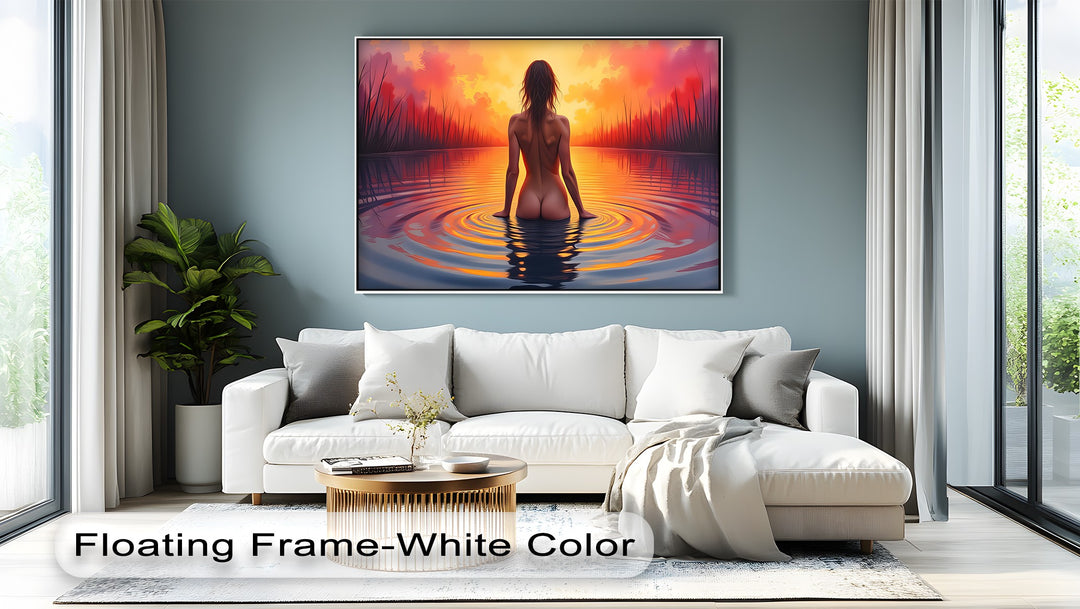 Eve at Dusk – Erotic Sunset Nude Canvas Wall Art | Sexy Art