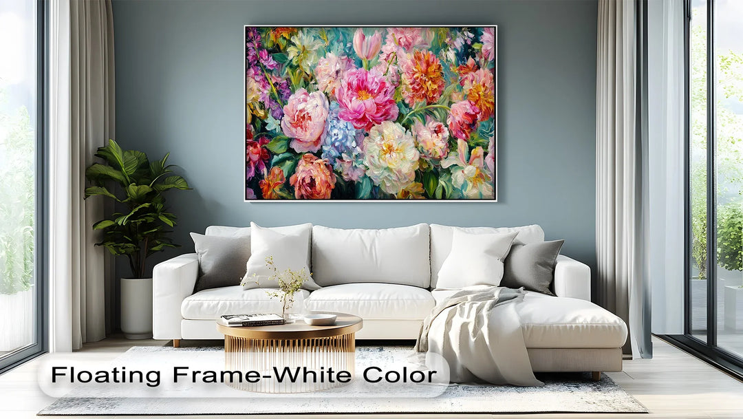 Radiant Bloom Symphony – Vibrant Floral Garden Canvas Print - MyPhotoStation