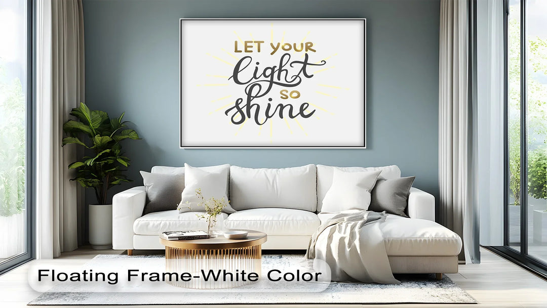 Let Your Light So Shine – Elegant Uplifting Canvas Print