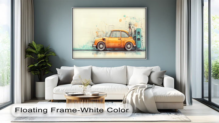 Electric Nostalgia – Car Canvas Print