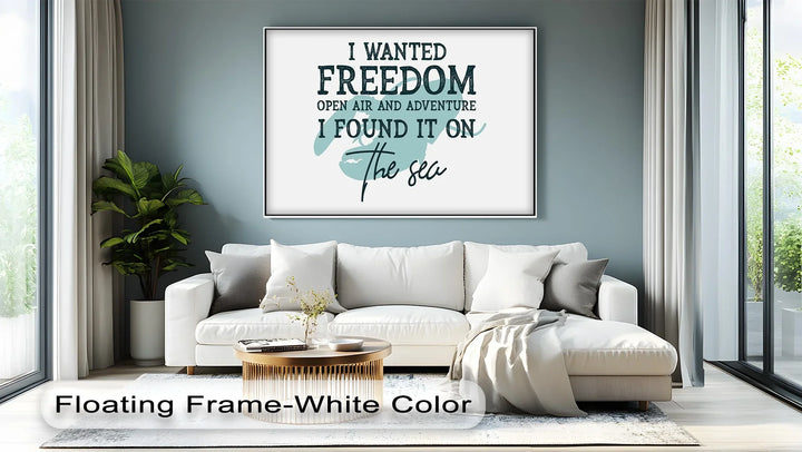 Sea quote decor for beach and travel enthusiasts

