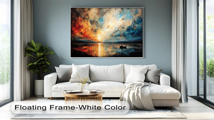 Dramatic Sunset Boat - Canvas Print - MyPhotoStation