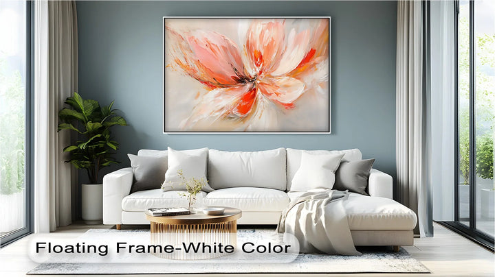 Floral Flame – Abstract Orange Flower Canvas Wall Art - MyPhotoStation