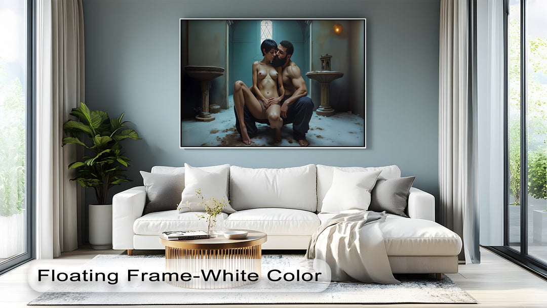 Sanctuary Embrace – Sexy Erotic Canvas Wall Art | Bedroom Canvas Décor