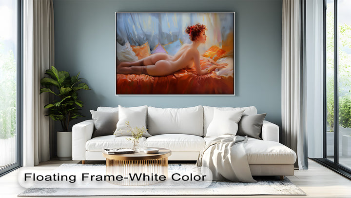 Scarlet Reverie – Nude Woman Canvas Wall Art | Framed Canvas Art