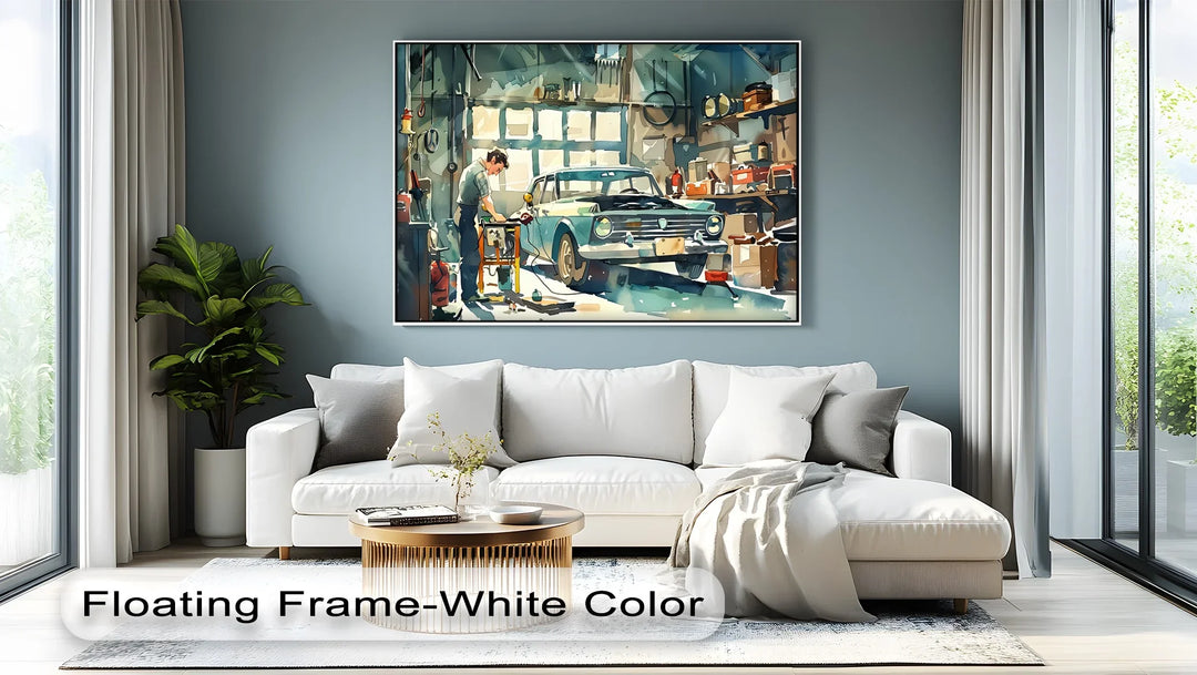 Mechanic’s Moment – Car Canvas Print - MyPhotoStation