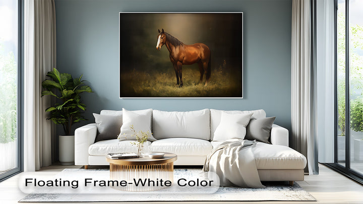 Majestic Brown Stallion – Regal Horse Canvas Wall Art