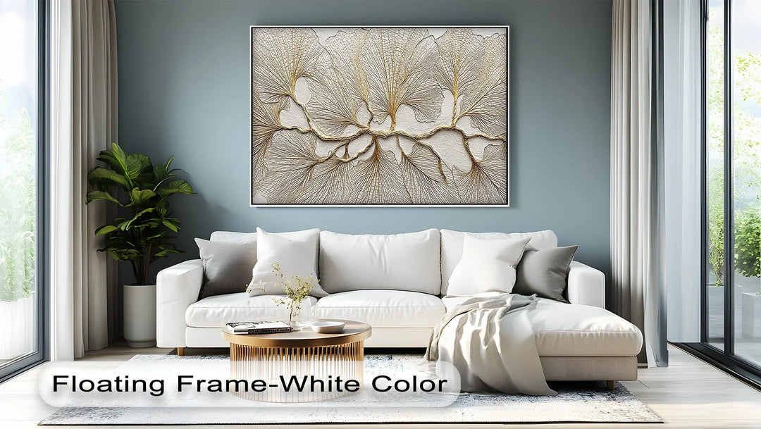 Golden Ginkgo Fan Leaves – Canvas Print - MyPhotoStation