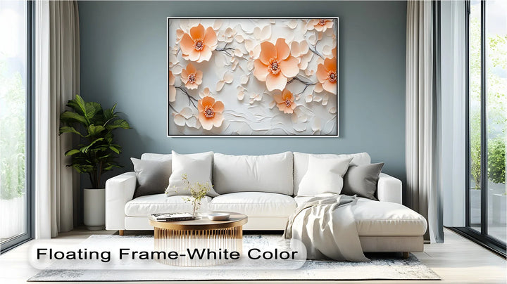 Petals in Porcelain – Delicate Peach Blossom Canvas Wall Art - MyPhotoStation