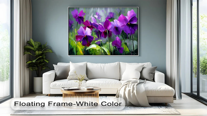 Radiant Wild Violets – Purple Pansy Flower Canvas Print - MyPhotoStation
