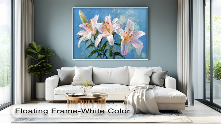 Blooming Stargazer Lilies – Pink and White Floral Canvas Print - MyPhotoStation
