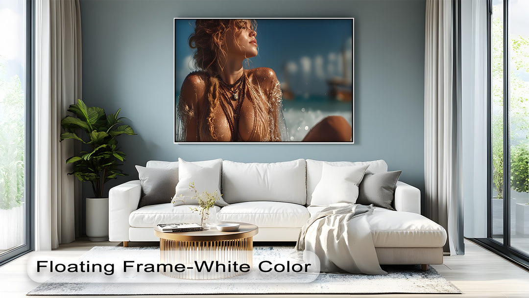 Sensual Seaside Beauty - Erotic Canvas Wall Art | Nude Art