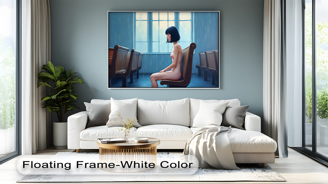 Silent Rain – Erotic Canvas Wall Art | Framed Artwork