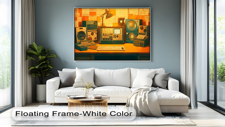 Studio Lab Vibes – Retro Audio Engineering Canvas Print