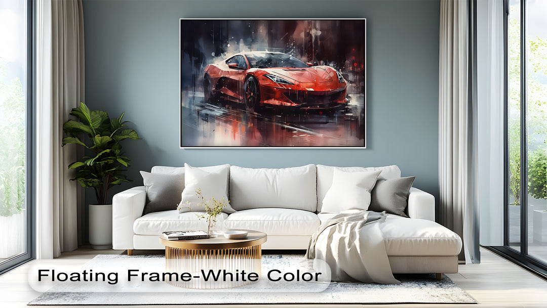Hypercar in the Storm – Car Canvas Print