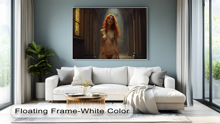 Crimson Confession – Erotic Dark Moody Canvas Wall Art | Framed Art