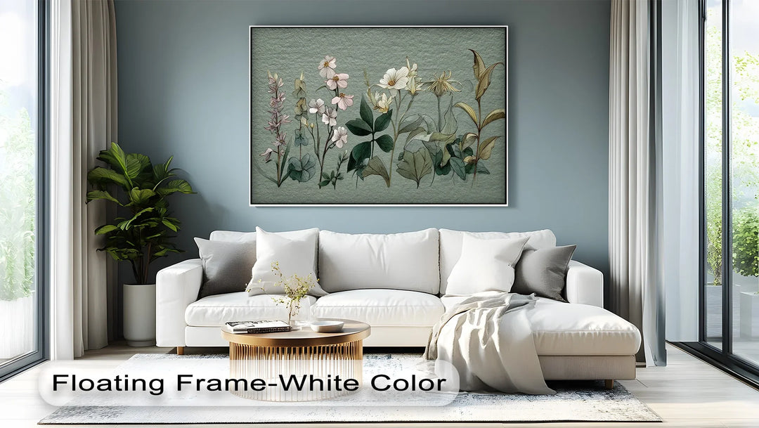 Elegant wildflower artwork on canvas perfect for cottagecore or rustic decor


