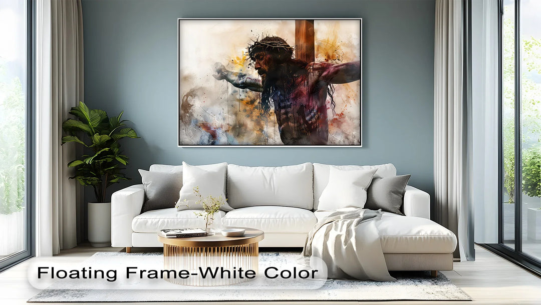 The Ultimate Sacrifice – Crown of Thorns Crucifixion Canvas Print