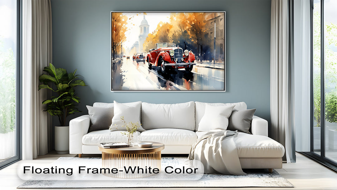Autumn Drive Through Time – Car Canvas Print