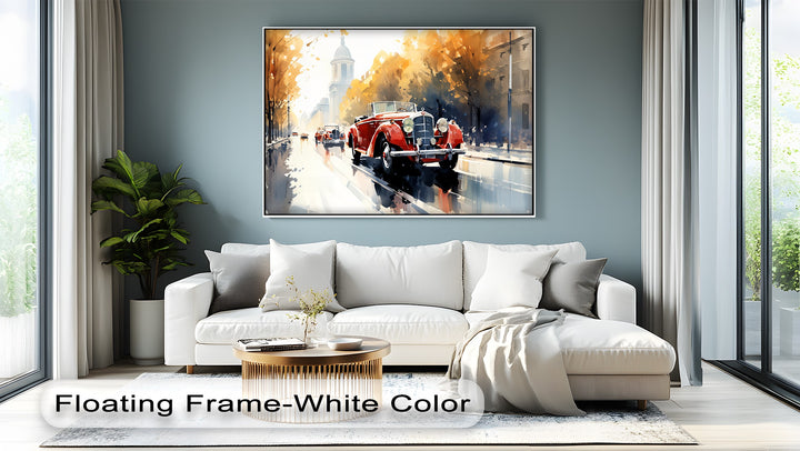 Autumn Drive Through Time – Car Canvas Print