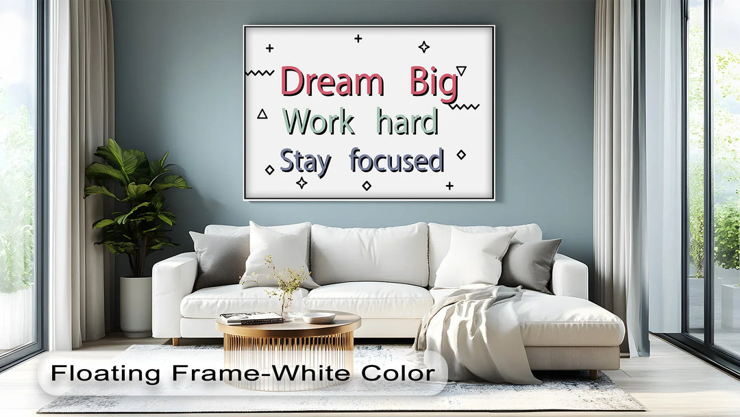 Dream Big Typography – Motivational Canvas Wall Art