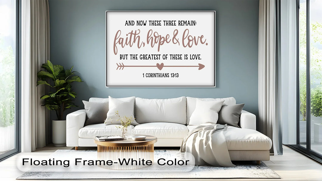 Faith, Hope & Love – 1 Corinthians 13:13 Christian Canvas Print - MyPhotoStation
