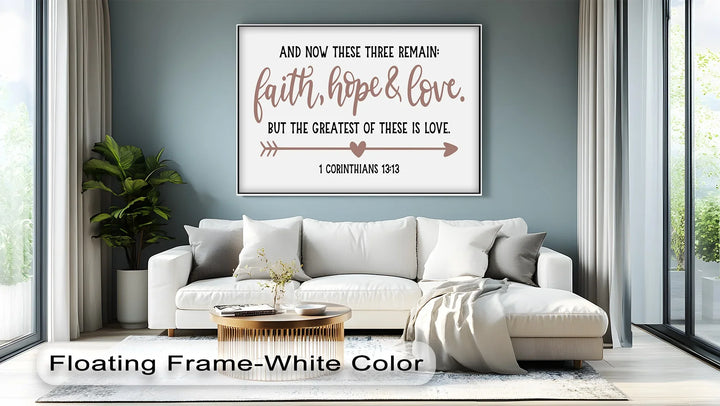 Faith, Hope & Love – 1 Corinthians 13:13 Christian Canvas Print - MyPhotoStation