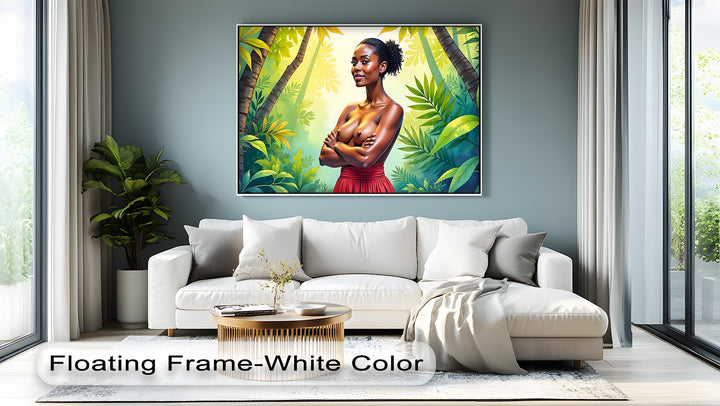 Confident Jungle Nude – Erotic Canvas Wall Art | Large Canvas Art