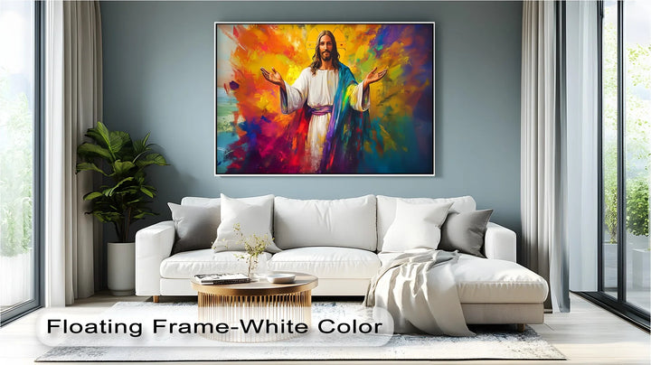 Divine Radiance – Jesus with Outstretched Arms Canvas Art - MyPhotoStation