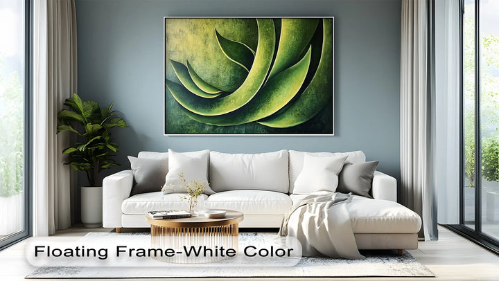 Verdant Motion – Abstract Green Botanical Canvas Print - MyPhotoStation