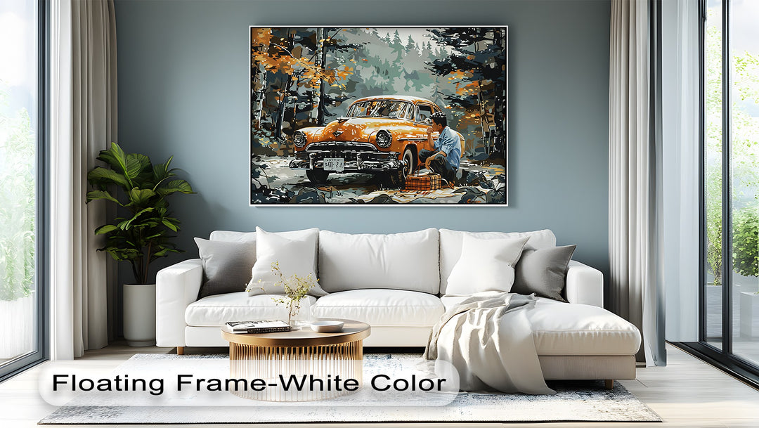 Autumn Reflections – Car Canvas Print