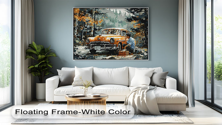 Autumn Reflections – Car Canvas Print