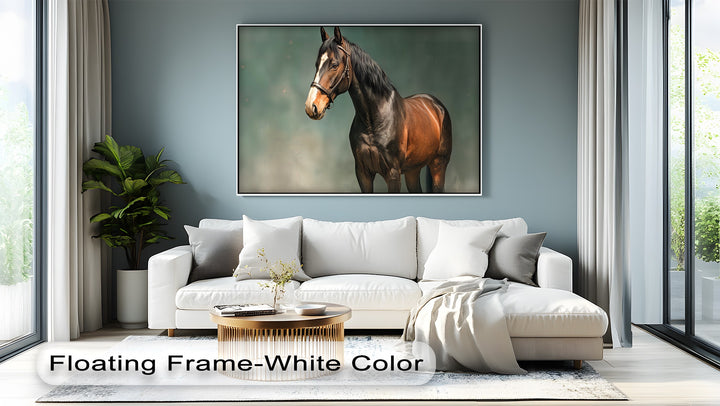 Majestic Brown Stallion – Realistic Horse Canvas Print