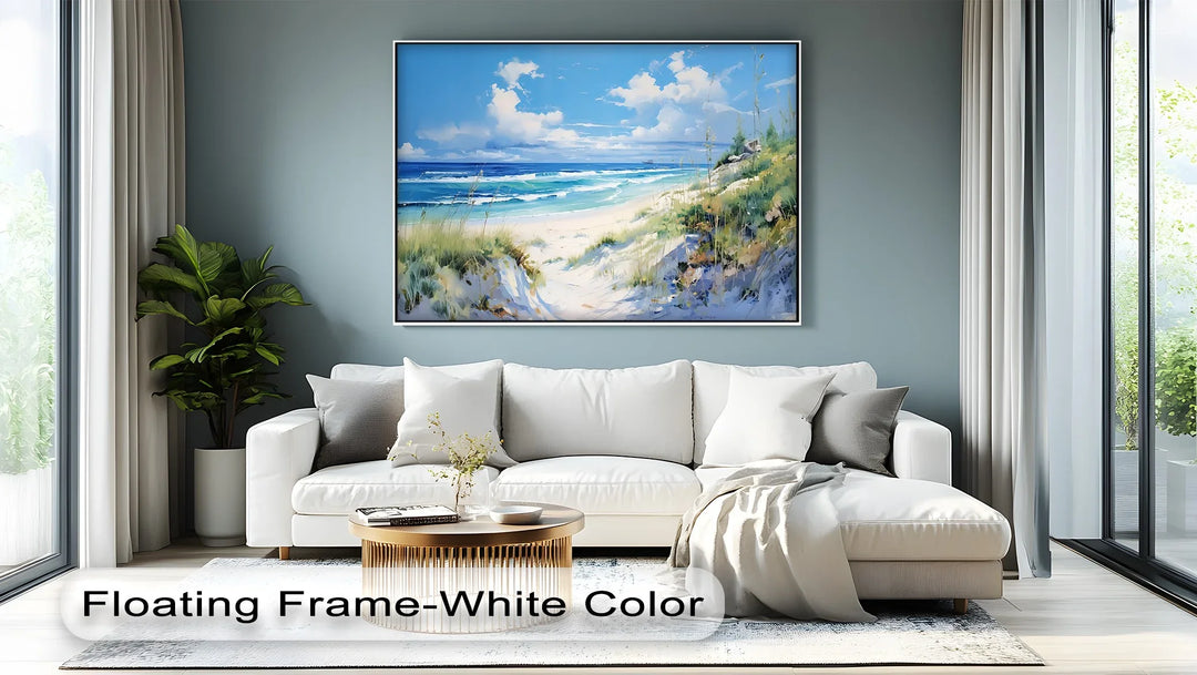 Coastal Calm – Tranquil Seaside Dunes Canvas Print - MyPhotoStation