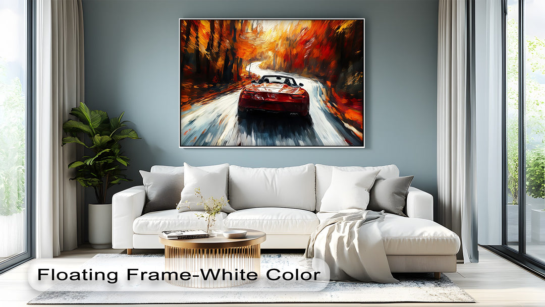 Autumn Roadster in Motion – Car Canvas Print