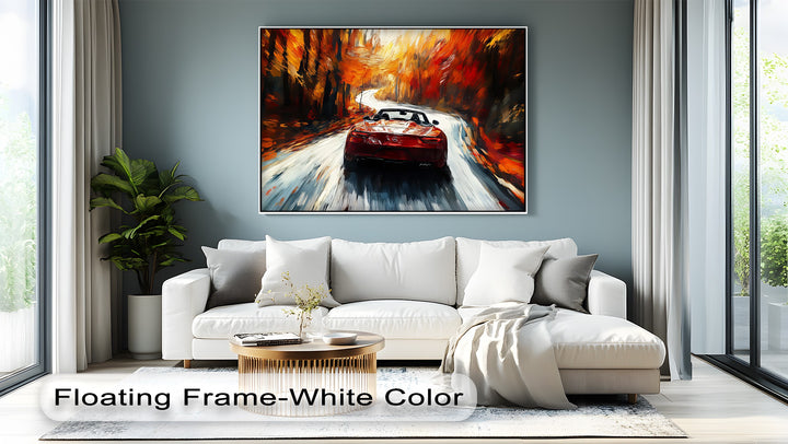 Autumn Roadster in Motion – Car Canvas Print