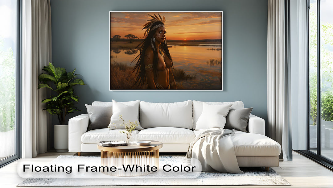 Savannah Muse – Tribal Sunset Erotic Canvas Wall Art | Nude Art