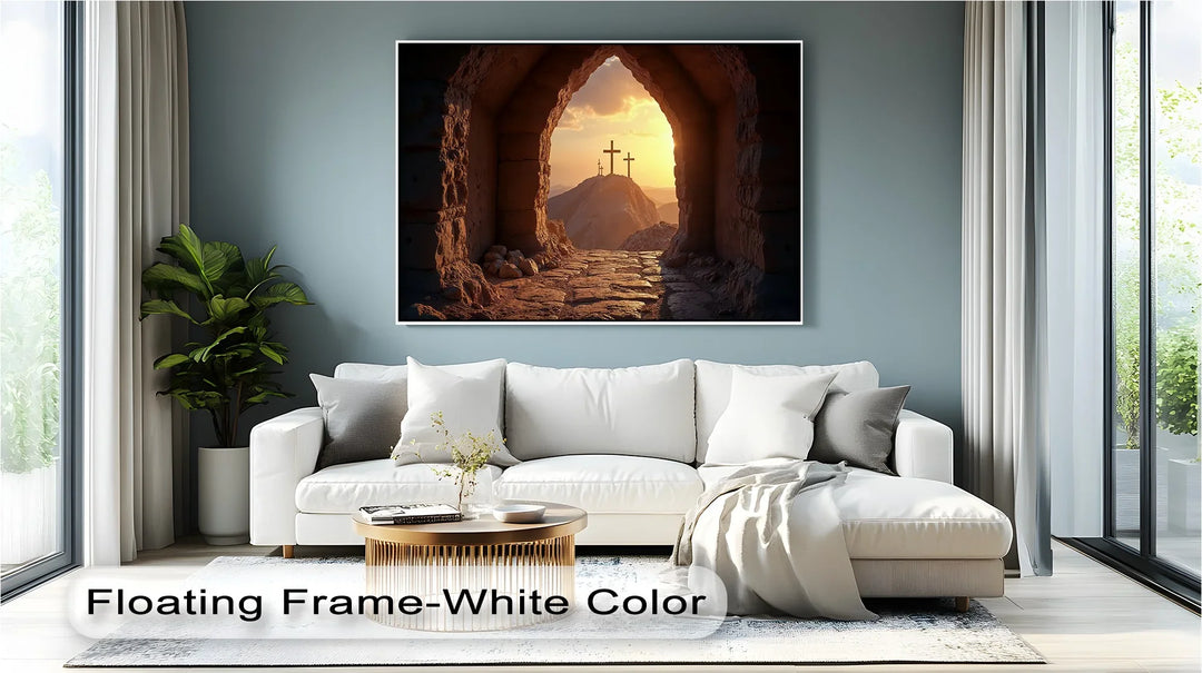 Resurrection Light – Three Crosses at Sunrise Canvas Print - MyPhotoStation
