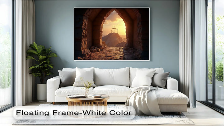 Resurrection Light – Three Crosses at Sunrise Canvas Print - MyPhotoStation