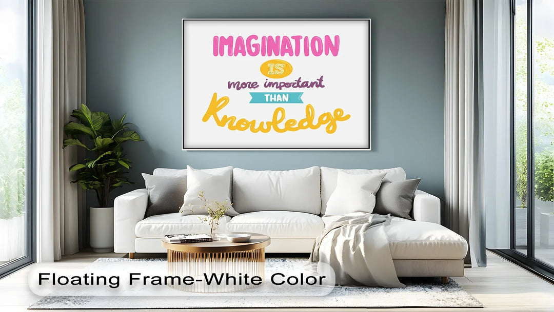 Imagination Is More Important Than Knowledge - Canvas Print