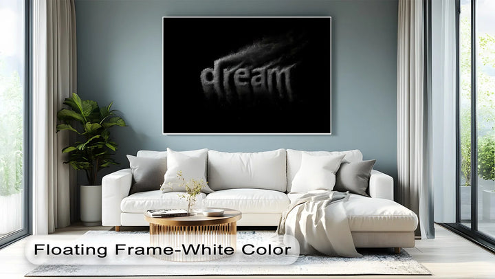 DREAM – Smoky Typographic Canvas Print