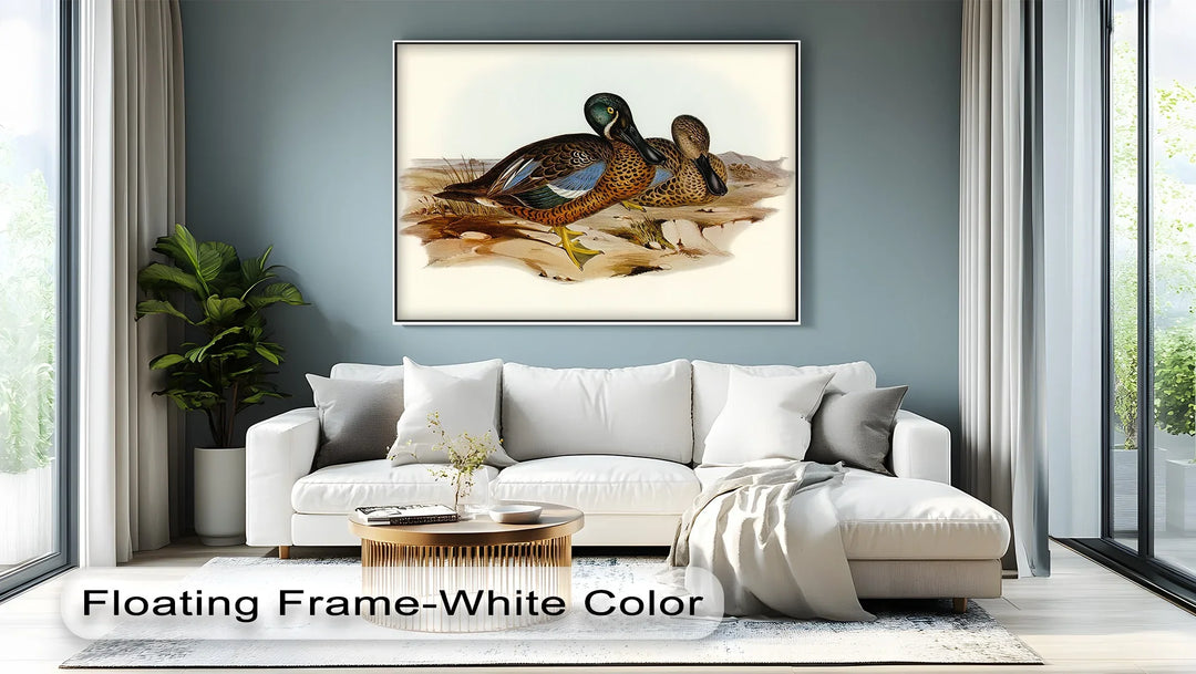 Marshland Companions – Vintage Duck Pair Animal Canvas Print - MyPhotoStation